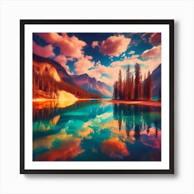 Beautiful Mountain Lake Art Print
