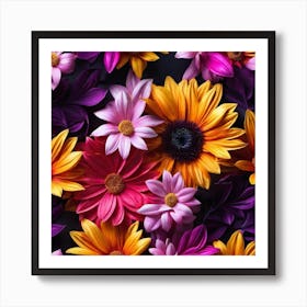 Colorful Flowers 11 Art Print