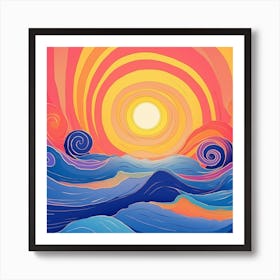 Abstract Ocean Painting Art Print