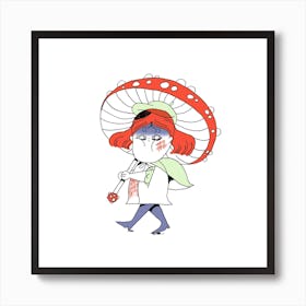 Mushbrella Square Art Print