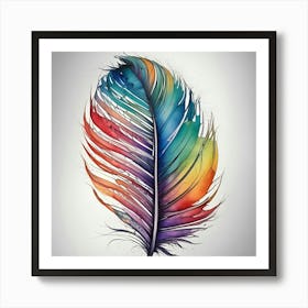 Feather Painting 18 Art Print