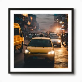 City At Dusk 1 Art Print