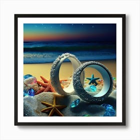 Starfish On The Beach Art Print