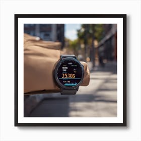 Smart Watch On A Bench Art Print