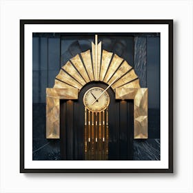 Art Deco Clock 2 Art Print