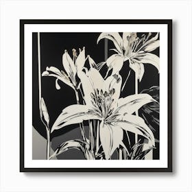 163605 Lunar Lilies, Serigraph On Fabric, Squeegee Techni Xl 1024 V1 0 Art Print