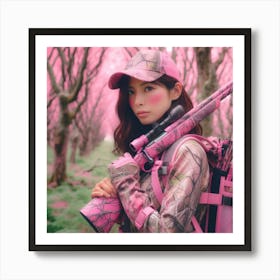 Pink Camouflage Art Print