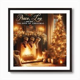 Peace, Joy And The Gifts Of Christmas Art Print