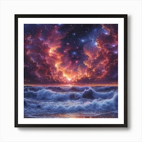 Ocean At Night Art Print