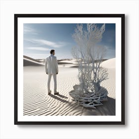 Man Standing In The Desert 34 Art Print
