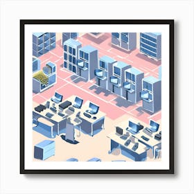 Computer Room 1 Art Print