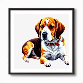 Cute Beagle Dog Art Print