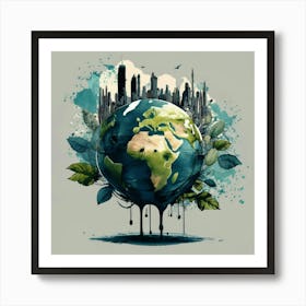 Earth Is Green Art Print