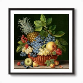 A collection of different delicious fruits 9 Art Print