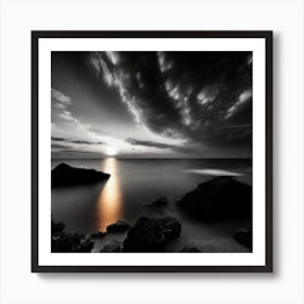 Sunset Over The Sea 27 Art Print