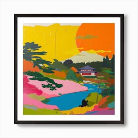 Colourful Gardens Ryoan Ji Garden Japan 8 Art Print