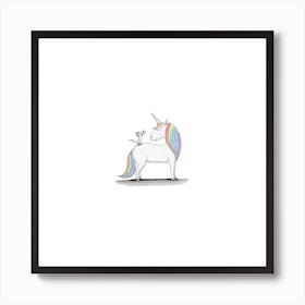 Unicorn Square Art Print
