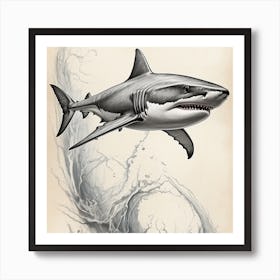 Great White Shark Art Print