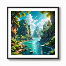 Landscape Painting 2 Art Print