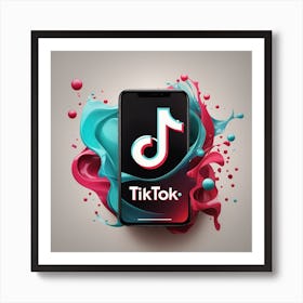 Tiktok Logo Art Print