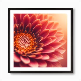 Close Up Of A Pink Flower 1 Art Print