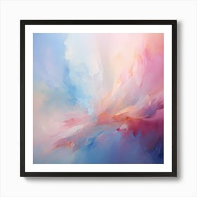 Blushing Horizons: Ethereal Strokes Art Print