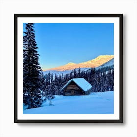 A Serene Polar Wilderness At Sunset Where The Gradient Of An Ethereal Blue Sky Clashes With The Coo (4) Art Print