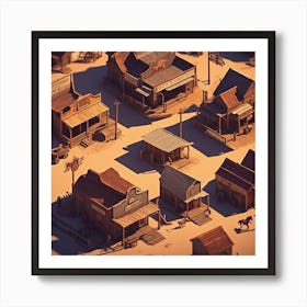 Town In The Desert Art Print