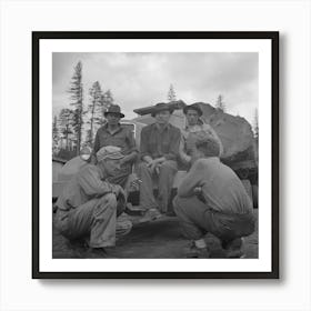 Untitled Photo, Possibly Related To Malheur National Forest, Grant County, Oregon, Lumberjacks And A Truckload Art Print