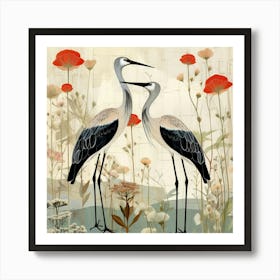 Bird In Nature Stork 2 Art Print