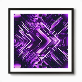 Abstract Purple Abstract Art Print