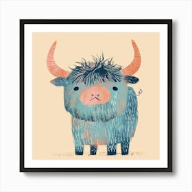 Charming Illustration Yak 3 Art Print