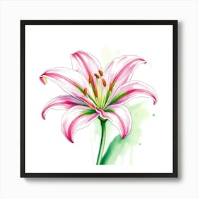 Pink Lily 10 Art Print