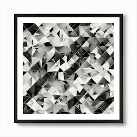 Black and White Abstract Art 51 Art Print