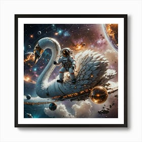 Space Swan Art Print