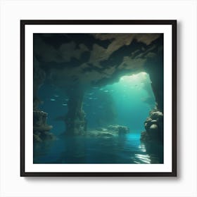 Into The Water A Mysterious Art Print