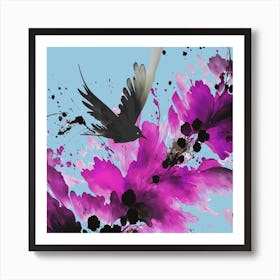Ink Bird Pastel Blue 1 Art Print