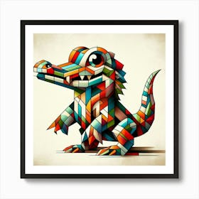 A cubism alligator cub 2 Art Print