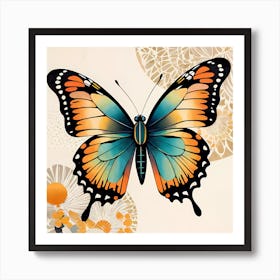 Butterfly Illustration Artwork Art Print