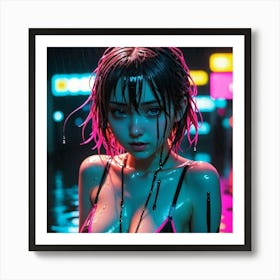 Girl In A Bikini Art Print