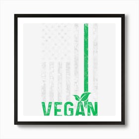 Trending Funny American Vegetarian Usa Flag Patriotic Art Print