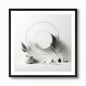 Abstract Black And White Painting Art Print