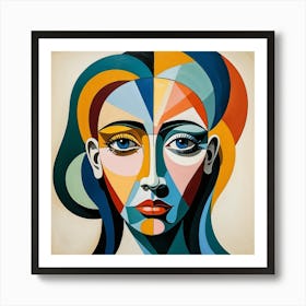 Abstract Of A Woman'S Face 1 Art Print