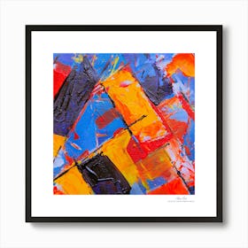 Contemporary art, modern art, mixing colors together, hope, renewal, strength, activity, vitality. American style.77 Art Print