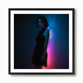 Neon Girl Art Print