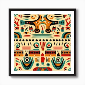 Tribal Seamless Pattern Art Print