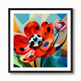 Flowers abstarct Art Print