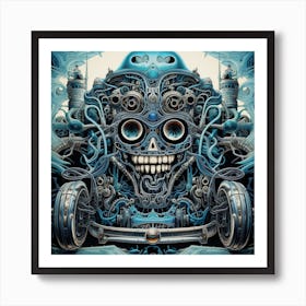 Scream Skull Art Print