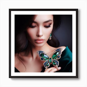 Emerald Butterfly Art Print
