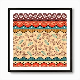 Ethnic Tribal Pattern Background Art Print